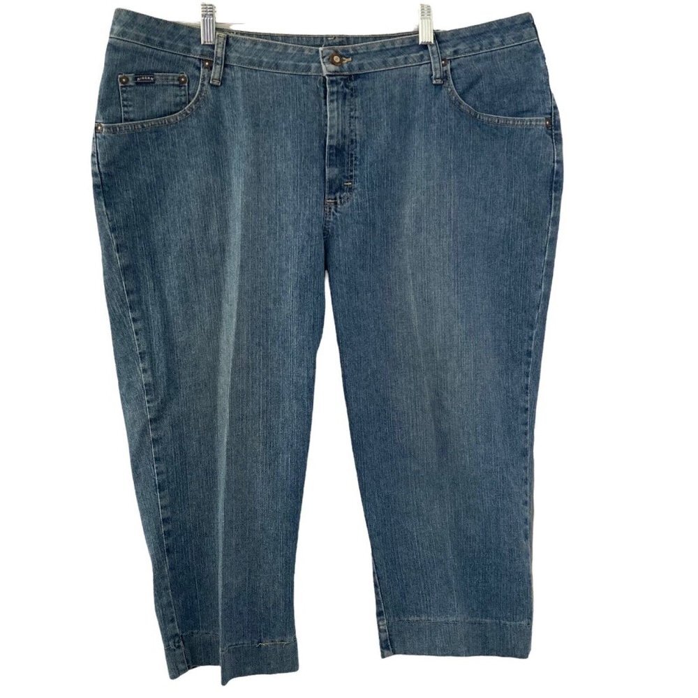 Riders Jeans Capris Womens Plus Size 22W Stretch Medium Wash